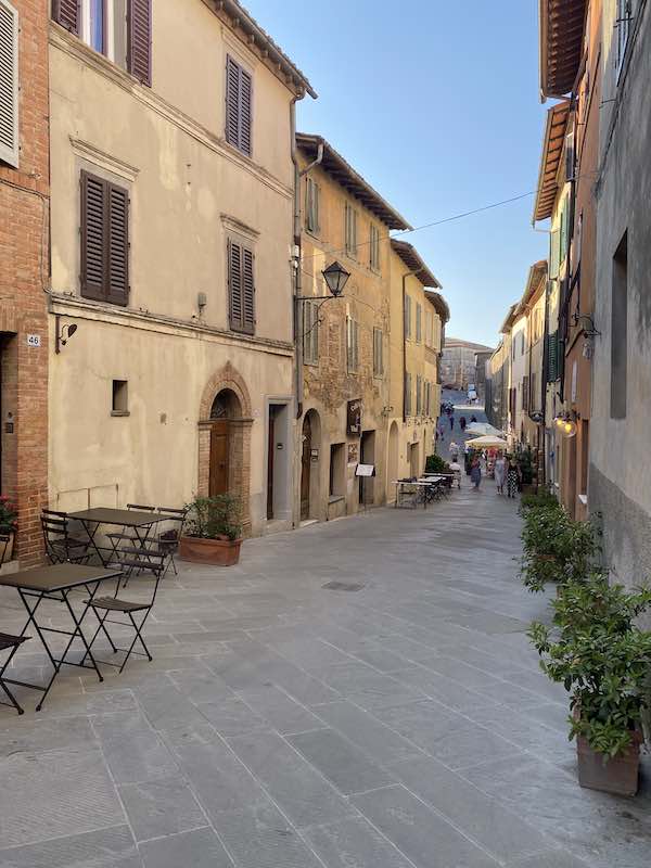 Street in Montalcino Tuscany Italy