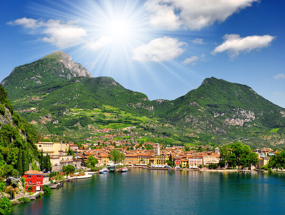 Riva del Garda, Lake Garda, Italy: view from the lake