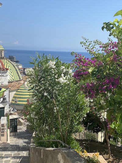 Dome of church in Maiori, Amalfi Coast, Italy