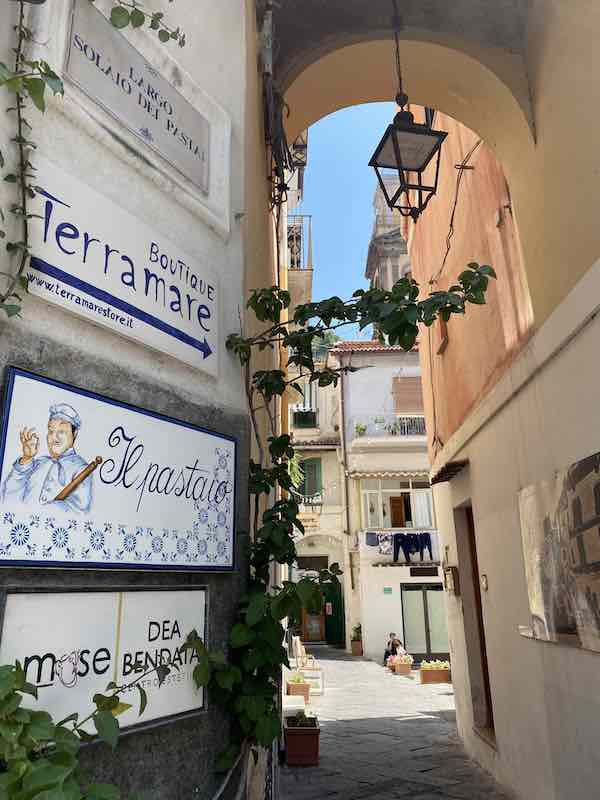 street in Minori town Amalfi Coast