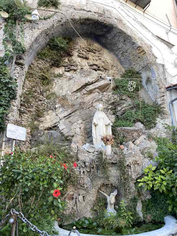 Religious icon in Minori, Italy