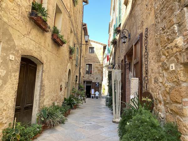 pretty street in Pienza Italy