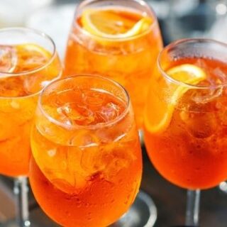 glasses of aperol spritz