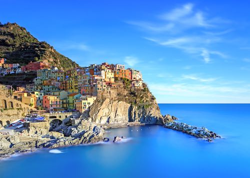 View of Manarola town in Cinque Terre