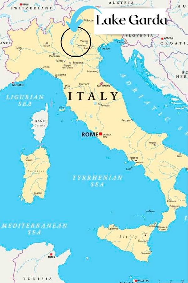 Map of Lake Garda Italy