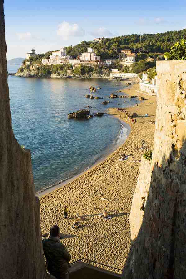 Stairs down to Quercetano Bay, Castiglioncello, Italy