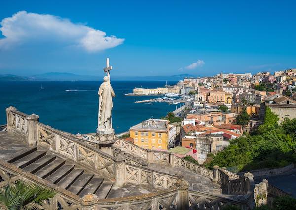 Gaeta Italy view with sea in the distance