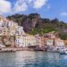 view of amalfi town from the sea