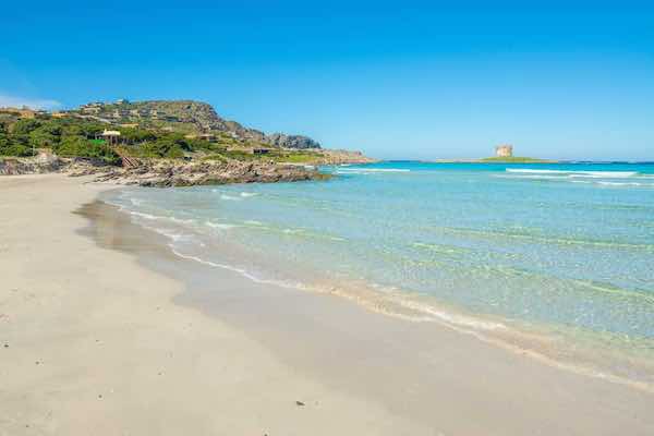 white sandy beach in Sardinia