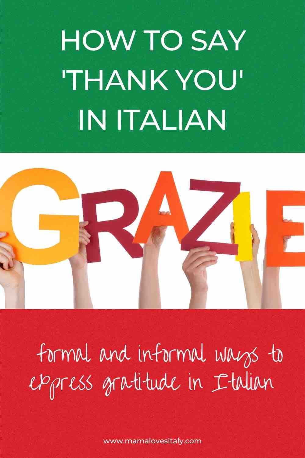 How To Say A Big Thank You In Italian