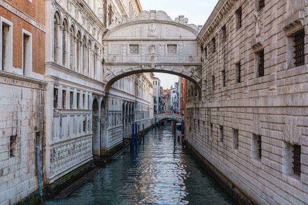 The bridge of sights in Venice Italy