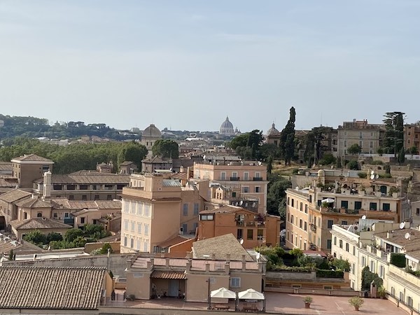 View of Rome with St Peter Square in the distance