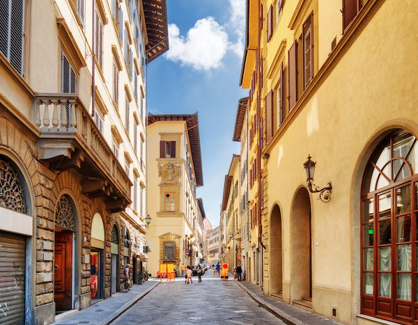 City center street in Florence