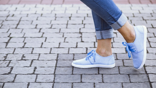 shoes on cobbles