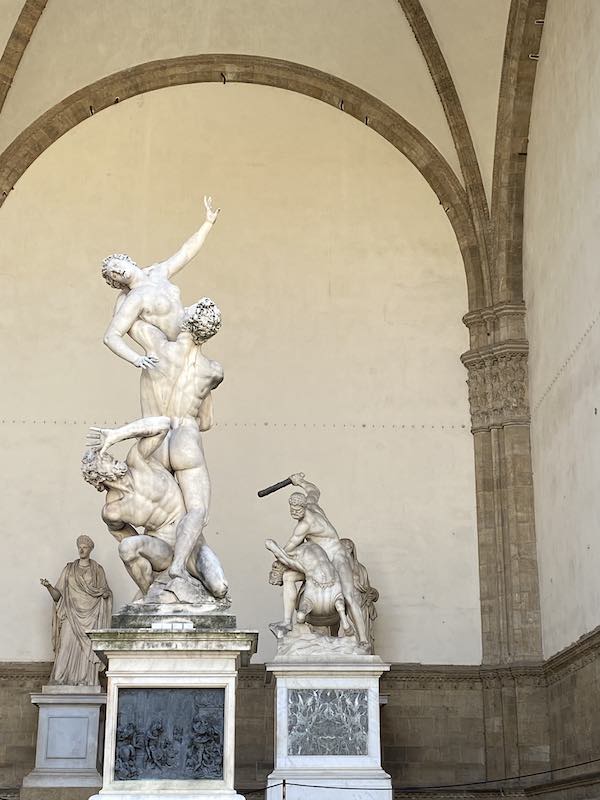 Sculptures in Loggia dei Lanzi in Florence