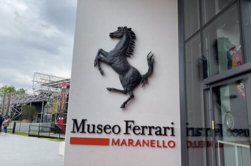 Entrance of Ferrari Museum in Maranello