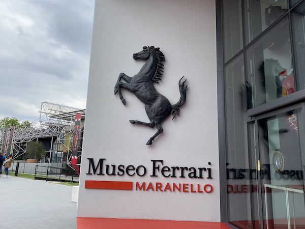 Entrance of Ferrari Museum in Maranello