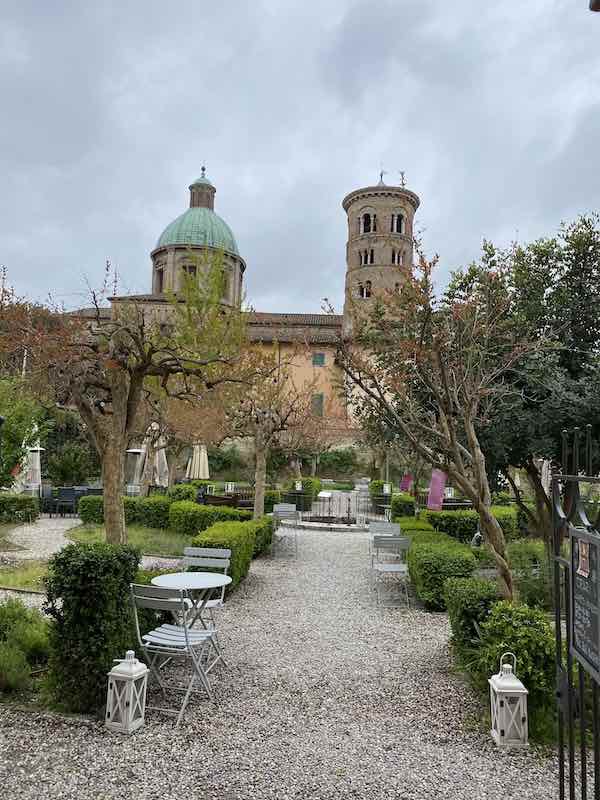 Garden of forgotten herbs in Ravenna Italy