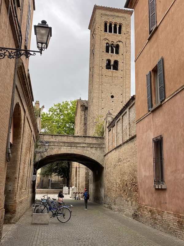 Our children in Ravenna on a rainy day