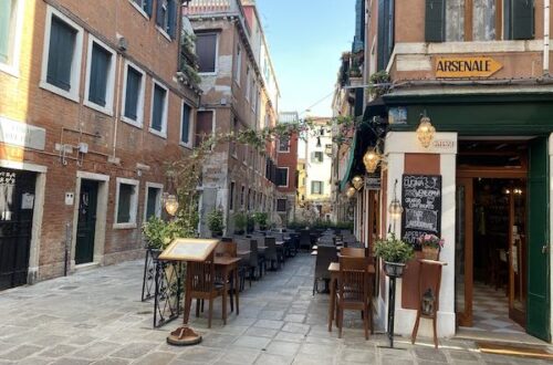 Cute corner with restaurant in the Venice neighborhood of Castello