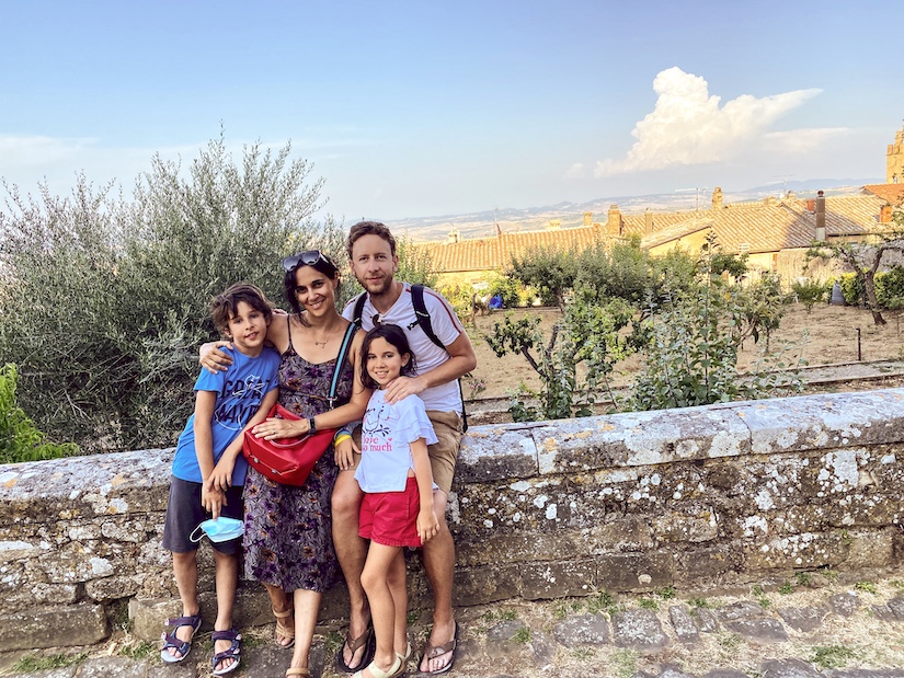 our family in August in Italy