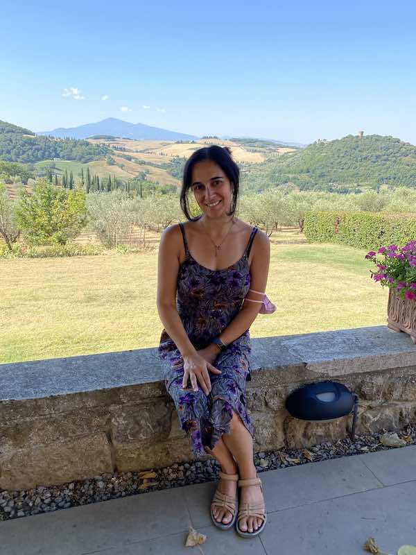This is me in Tuscany, with my summer dress and favorite sandals!