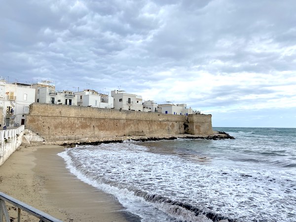 Monopoli beach on a stormy day