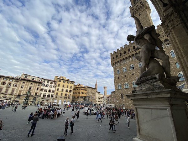 Piazza della Signoria in Florence, last November