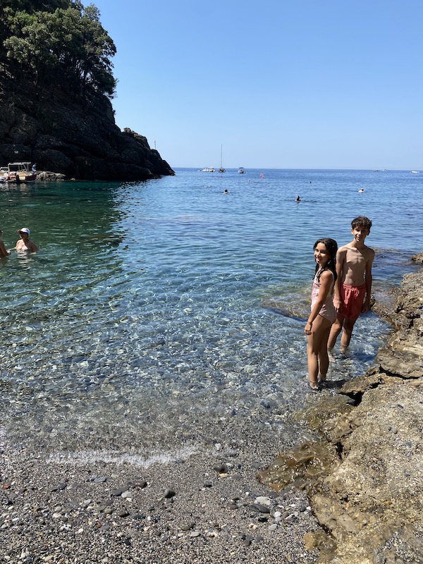 My kids in summer in Liguria