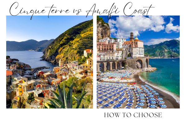 Cinque Terre or Amalfi Coast photos side by side