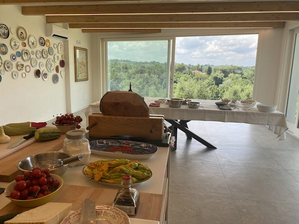 Kitchen of Tenuta Chiudendone for communal cooking