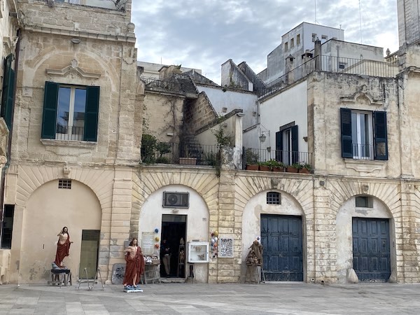 Lecce duomo square with ancient buildings