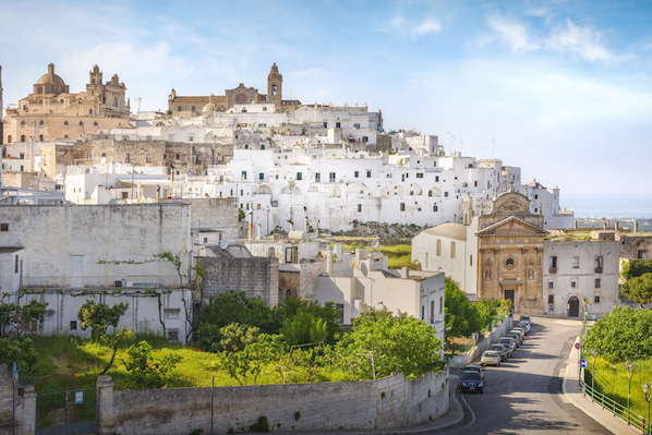 view of Ostuni from outside the old town