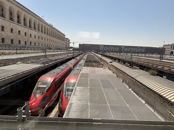 italian high speed trains in Termini station