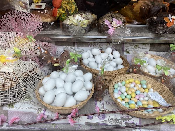 colorful and sugary Easter eggs